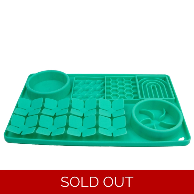 product Image for Ancol Orva Lick Slow Feed Mat Green - 40 Cm x 30 Cm